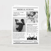 ModernMinimalist Uni-Abschluß Newspaper Einladung (Rückseite)