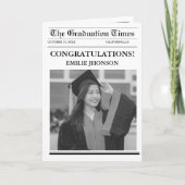 ModernMinimalist Uni-Abschluß Newspaper Einladung (Vorderseite)