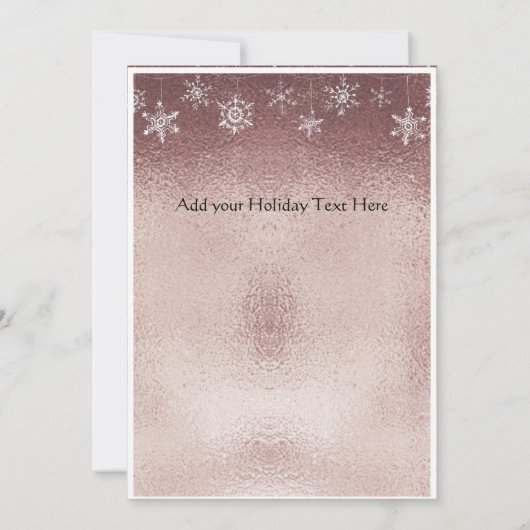 ModernModerne, einfache Minimal-Rose Weihnachten Ankündigung (Rückseite)