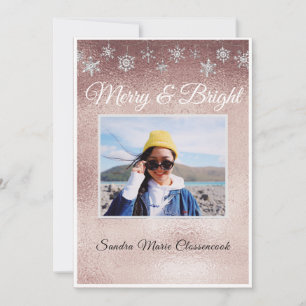 ModernModerne, einfache Minimal-Rose Weihnachten Ankündigung