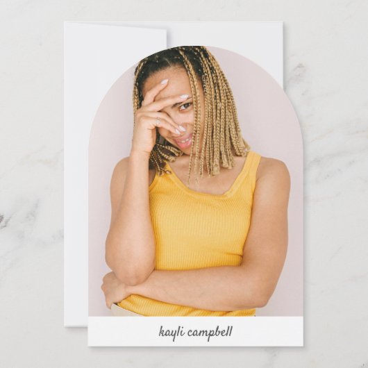 ModernnCustom-Foto angeArched Einladung (Rückseite)