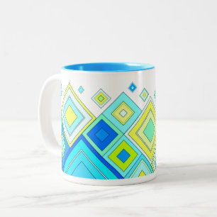ModernRetro Diamonds Aqua Zweifarbige Tasse