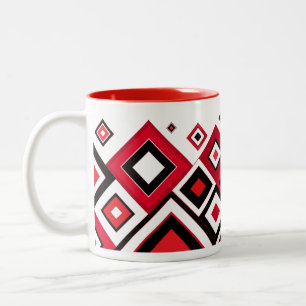 ModernRetro Diamonds Red-Black Zweifarbige Tasse