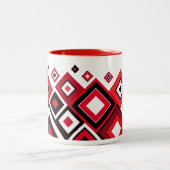 ModernRetro Diamonds Red-Black Zweifarbige Tasse (Mittel)