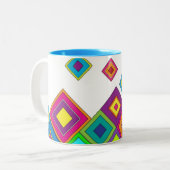 ModernRetro Diamonds Zweifarbige Tasse (Vorderseite Links)