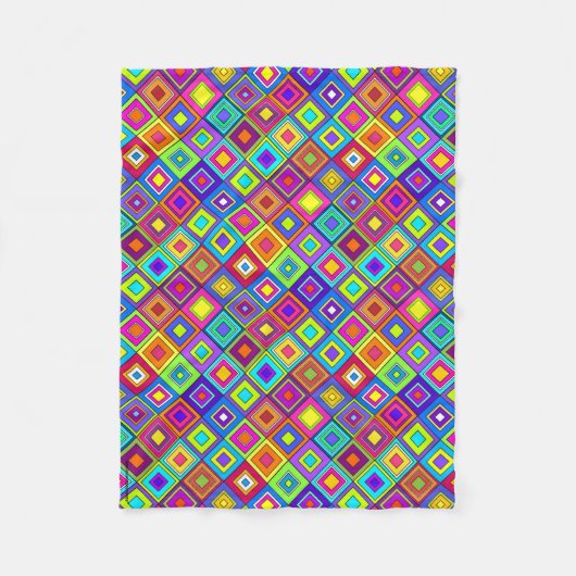ModernRetro Squares Fleece Blanket (Vorderseite)