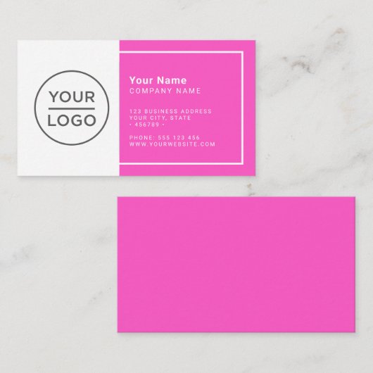 Modernste Farbe in rosa, je nach Farbe Visitenkarte (Vorne/Hinten)