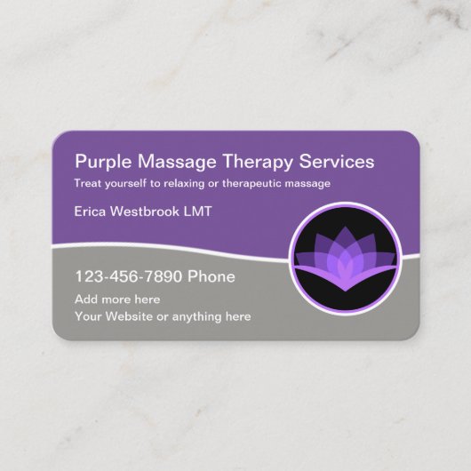 Modernste Massagetherapeutin Visitenkarte (Vorderseite)