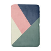 Modernste, minimale abstrakte Geometrie in Rosa un Badematte (Vorderseite Vertikal)