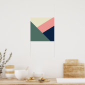 Modernste, minimale abstrakte geometrische Struktu Poster (Küche)