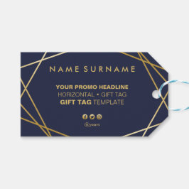 Modernste Minimalistisch geometrische Horizontale Geschenkanhänger