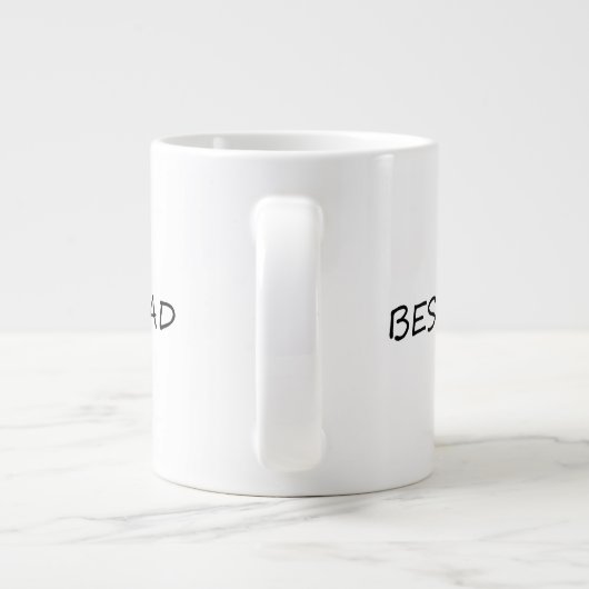 Modernste minimalistisch-schwarzweiße Vater-Techni Jumbo-Tasse (Rückseite)