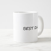 Modernste minimalistisch-schwarzweiße Vater-Techni Jumbo-Tasse (Vorderseite Rechts)