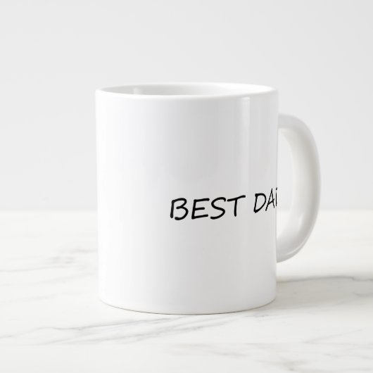 Modernste minimalistisch-schwarzweiße Vater-Techni Jumbo-Tasse (Vorderseite Rechts)