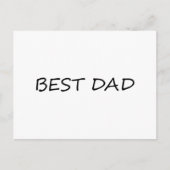 Modernste minimalistisch-schwarzweiße Vater-Techni Postkarte (Vorderseite)