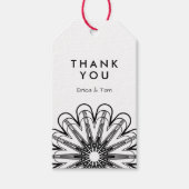 Modernste, moderne, minimalistische Blumen Geschenkanhänger (Vorderseite)