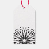 Modernste, moderne, minimalistische Blumen Geschenkanhänger (Rückseite)