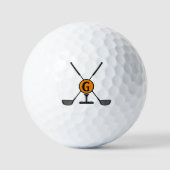 Modernste Monogram-Orange Golfball (Vorderseite)