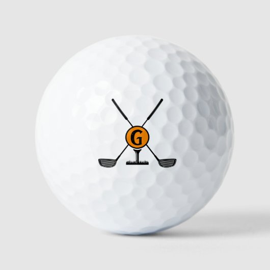 Modernste Monogram-Orange Golfball (Vorderseite)