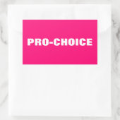 Modernste Version von Pink & Weiß Rechteckiger Aufkleber (Tasche)