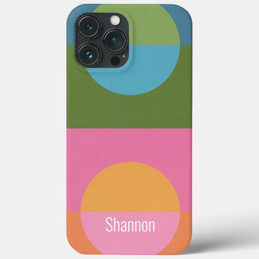 Modernster Farbblock 3 mit Individuelle Name Case-Mate iPhone Hülle (Rückseite)