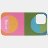 Modernster Farbblock 3 mit Individuelle Name Case-Mate iPhone Hülle (Rückseite (Horizontal))