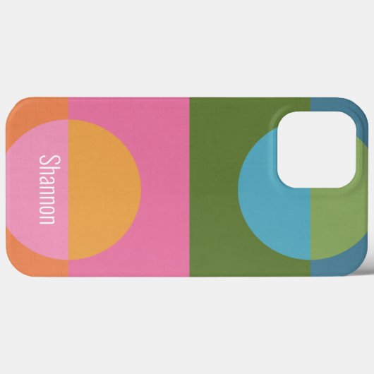 Modernster Farbblock 3 mit Individuelle Name Case-Mate iPhone Hülle (Rückseite (Horizontal))