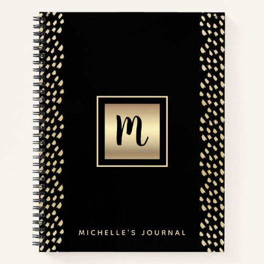 Modernster Luxus in Form eines fett monogramm schw Notizblock (Vorderseite)