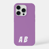 Modernster Name Minimal Lila iPhone Hülle (Rückseite)