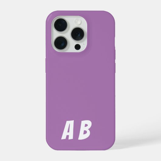 Modernster Name Minimal Lila iPhone Hülle (Rückseite)