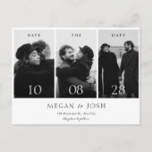 Modernstes Foto für Hochzeiten in Schwarzweiß Ankündigungspostkarte (Vorderseite)