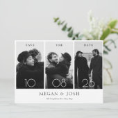 Modernstes Foto für Hochzeiten in Schwarzweiß Save The Date (Stehend Vorderseite)