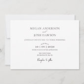 Modernstes Foto für Hochzeiten in Schwarzweiß Save The Date (Rückseite)