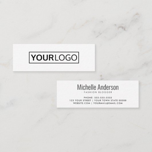 Modernstes Logo Mini Visitenkarte (Vorne/Hinten)