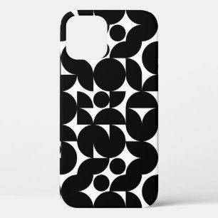 Modernstes minimalistisches Muster in Schwarzweiß Case-Mate iPhone Hülle