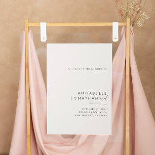 Modernstes und minimalistisches Schwarz-weiße Poster