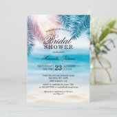 ModernTropical Ocean Summer Beach Brautparty Einladung (Stehend Vorderseite)