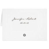 ModernTweed in der Holzkohlen-Tischnummerkarte (Rückseite Horizontal)