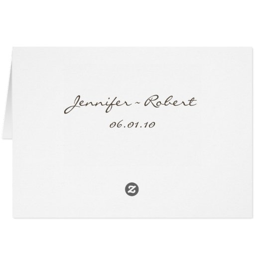 ModernTweed in der Holzkohlen-Tischnummerkarte (Rückseite Horizontal)