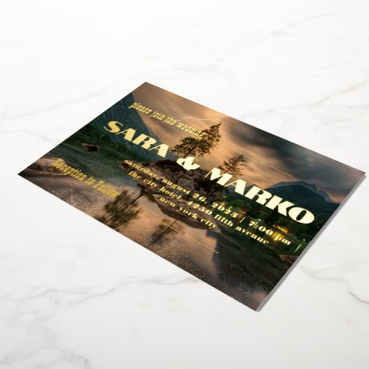 ModernTypografie | Bergsee Folieneinladung (Gedreht)