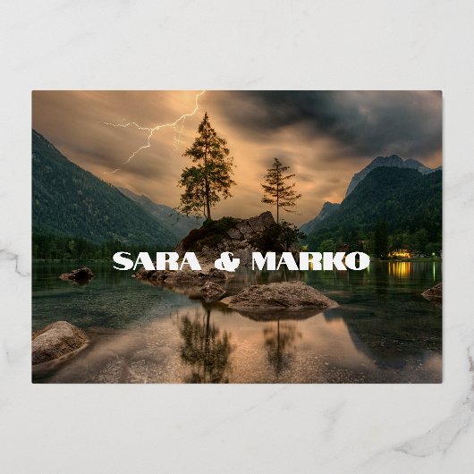 ModernTypografie | Bergsee Folieneinladung (Rückseite)