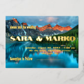 ModernTypografie | Bergsee Folieneinladung (Vorderseite)