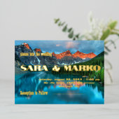 ModernTypografie | Bergsee Folieneinladung (Stehend vorne)