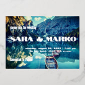 ModernTypografie | Bergsee Folieneinladung (Vorderseite)