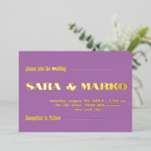 ModernTypografie | Leicht lila Folieneinladung (Stehend vorne)