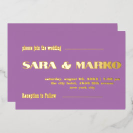 ModernTypografie | Leicht lila Folieneinladung