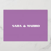 ModernTypografie | Leicht lila Folieneinladung (Rückseite)