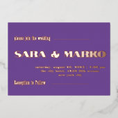 ModernTypografie | Leicht lila Folieneinladung (Vorderseite)