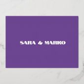 ModernTypografie | Leicht lila Folieneinladung (Rückseite)