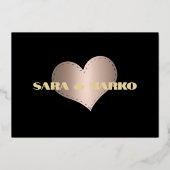 ModernTypografie | Minimalistische Hochzeit Folieneinladung (Rückseite)